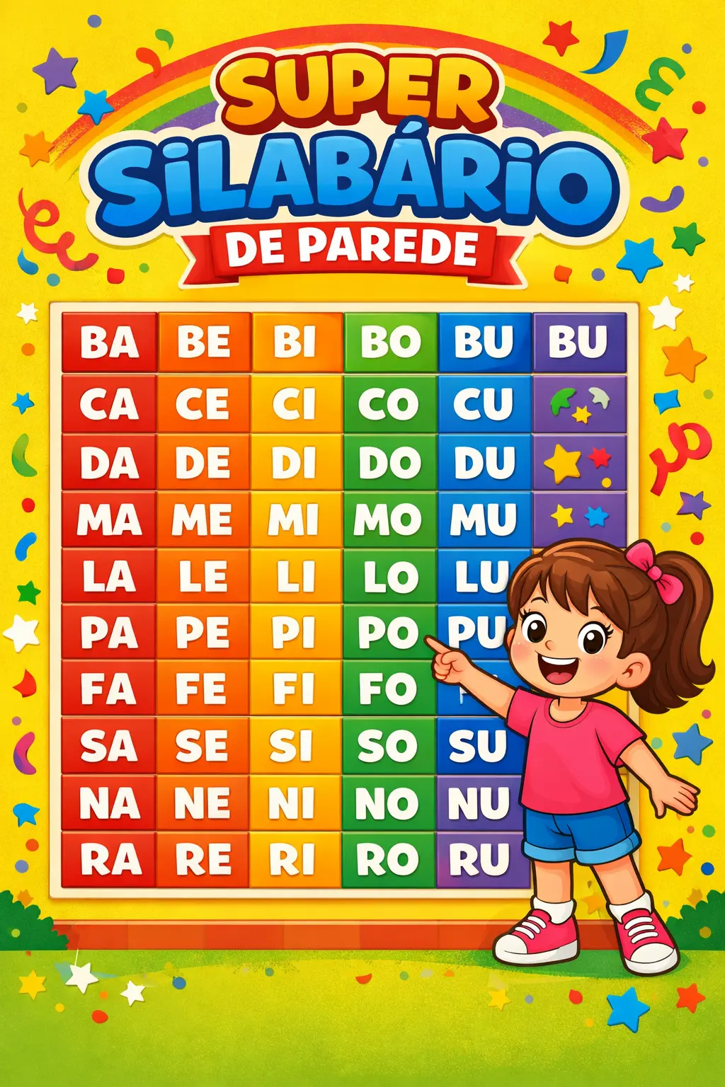Super Silabário de Parede Gigante